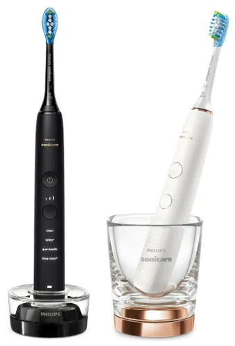 Zestaw Szczoteczek sonicznych PHILIPS HX9914/57 (biała/czarna) + szklanka z funkcją ładowania