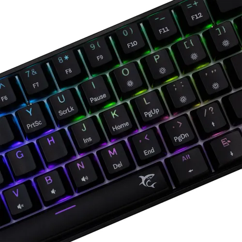 Klawiatura gamingowa White Shark Shinobi Blue przewodowa mechaniczna podświetlana czarna