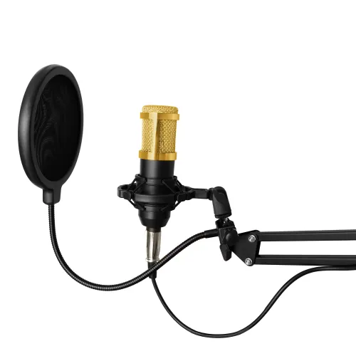 Mikrofon Musicmate MM-SD150 LiveMix + Zestaw do nagrywania i streamingu Przewodowy Pojemnościowy Czarno-złoty