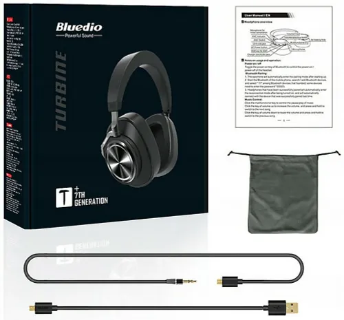 Słuchawki nauszne BLUEDIO T7 Plus ANC Czarny