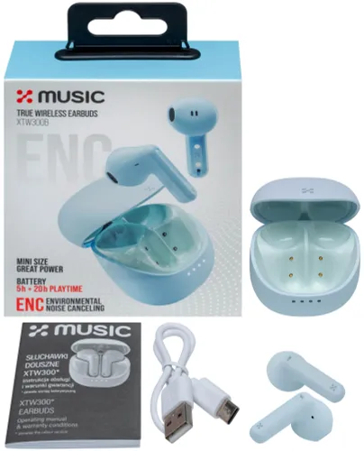 Słuchawki douszne XMUSIC XTW300B Niebieski