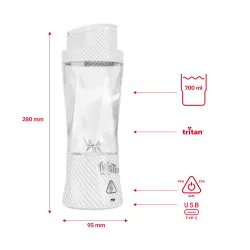 Blender kielichowy Webber PB500 0,7l Biały