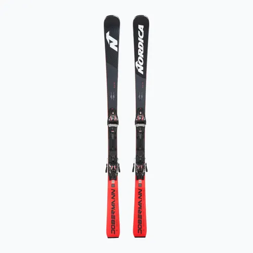 Narty zjazdowe Nordica Doberman SLR DC + wiązania Xcell 14 FDT black/red