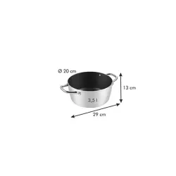 TESCOMA GrandCHEF Topf 3,5 l srebrny - garnek aluminiowy