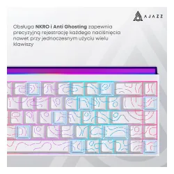 Klawiatura mechaniczna Ajazz NK68 Red Switch Biały