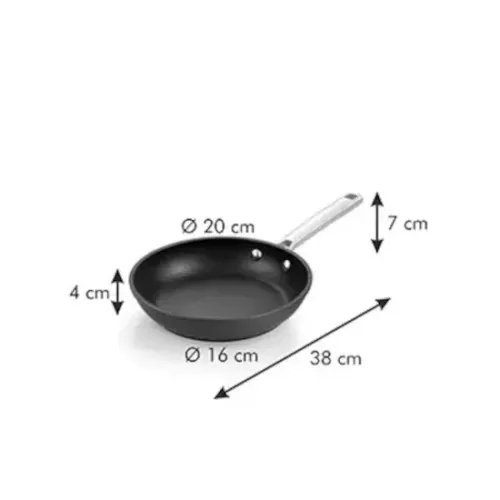 TESCOMA TitanPower 20 cm czarna - patelnia tytanowa nieprzywierająca