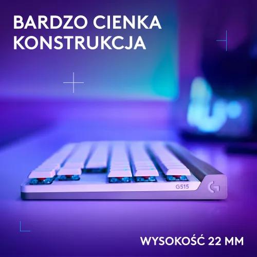 Klawiatura mechaniczna Logitech G515 LIGHTSPEED TKL Biały