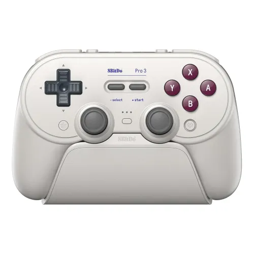 Pad 8BitDo Pro 3 Bluetooth Controller do PC, Nintendo Switch / Switch 2, Android iOS, Bezprzewodowy Biały