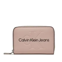 Большой женский кошелек Calvin Klein Jeans Sculpted Med Zip Around Mono K60K607229 Pale Conch TFT