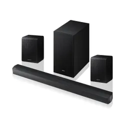Soundbar SAMSUNG HW-B650F EN Czarny + Kolumny głośnikowe SAMSUNG SWA-9250S Czarny (2 szt.)