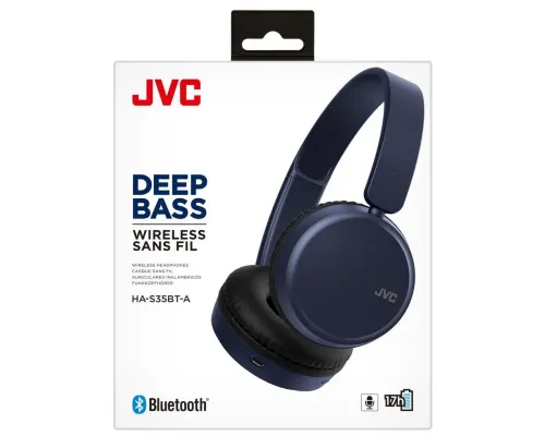 Słuchawki bezprzewodowe JVC HA-S35BT-A Nauszne Bluetooth 4.1 Niebieski