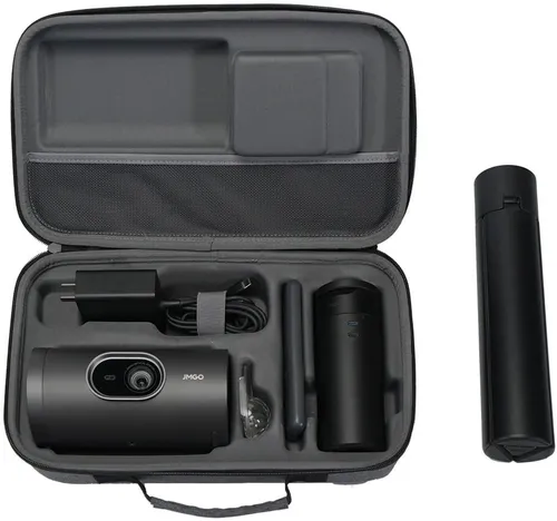 Projektor JMGO PicoPlay+ Full HD (1920 x 1080), 450 ANSI lumen, Wi-fi, Bluetooth + Statyw z powerbankiem + Etui