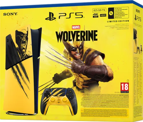 Konsola SONY PlayStation 5 Digital Marvel’s Wolverine Battle Yellow