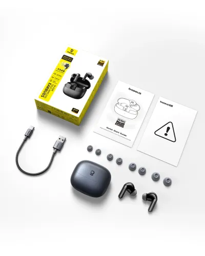 Słuchawki bezprzewodowe Baseus Bass BP1 Pro ANC Dokanałowe Bluetooth 6.0 Czarny