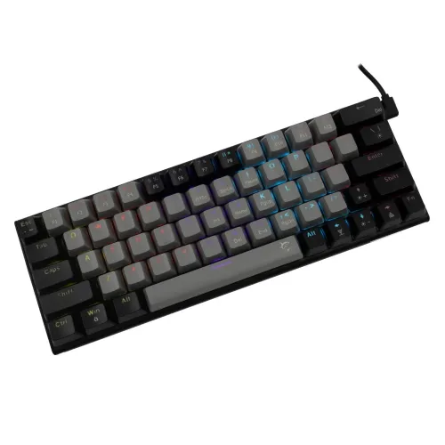 Klawiatura gamingowa White Shark Wakizashi Red przewodowa mechaniczna podświetlana szaro-czarna