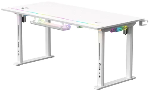Biurko gamingowe COBRA Electra S CRF1622ELWHRGB Biały