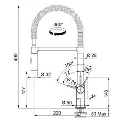 Bateria FRANKE Fox Semi-Pro 115.0486.993 Chrom