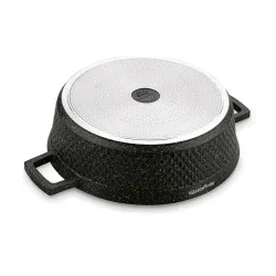 Patelnia marmurowa na indukcję krótkie uchwyty Konighoffer Escuro 28 cm