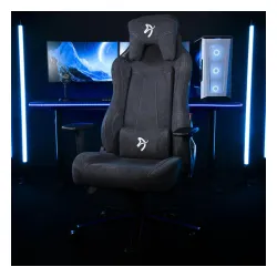 Fotel Arozzi Vernazza Soft Fabric Dark Grey Gamingowy do 145kg Tkanina Szary