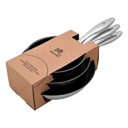 Zestaw patelni SHIORI Stainless Steel 304 (3 elementy)