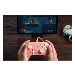 Pad 8BitDo Ultimate 2C Wired Controller do PC, Android Przewodowy Brzoskwiniowy