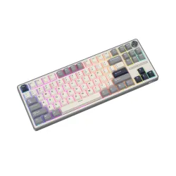 Klawiatura mechaniczna Royal Kludge RK-R87 Pro Half Grey Creamy Switch Biało-Szary