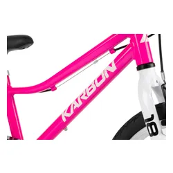 Rower dziecięcy KARBON Superlight 18 cali dla dziewczynki Różowy