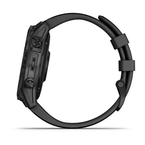 Смарт-часы Garmin FENIX 7 Sapphire Solar титановый черный DLC с черным ремешком (010-02540-35)