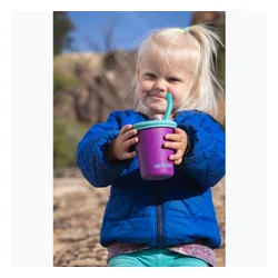 Kubek Klean Kanteen Kid's Steel Straw Lid 296 ml sparkling grape