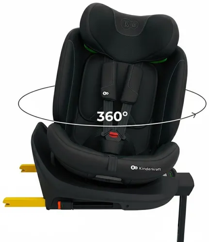 Автокресло KinderKraft I-360 2 Plus 40-150 cm 0-36 kg czarny