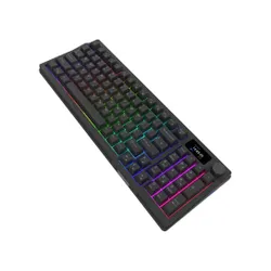 Klawiatura gamingowa Aqirys Atria AQIRYS White Linear przewodowa mechaniczna podświetlana czarna