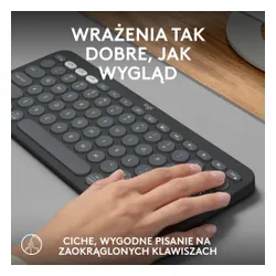 Klawiatura membranowa Logitech Pebble Keys 2 K380s - grafitowy