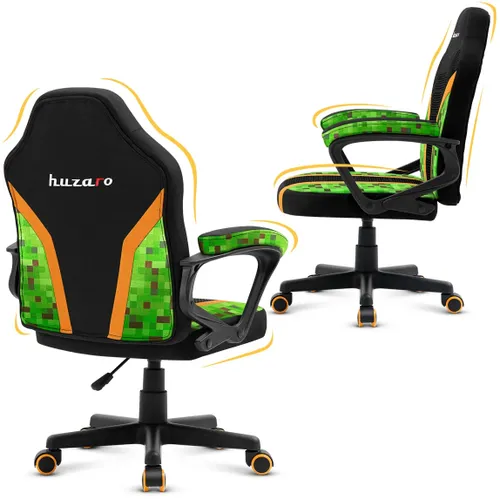Fotel HUZARO Ranger 1.0 Pixel Mesh Czarno-zielony