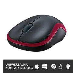 Myszka Logitech M185 Czarno-czerwony