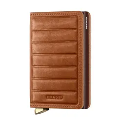 Кошелек Secrid Premium Slimwallet Emboss Lines RFID - коньяк