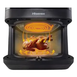 Air Fryer Frytkownica beztłuszczowa HISENSE HAF2100DCD 7.7l z 10 automatycznymi programami i okienkiem do obserwacji postępów gotowania