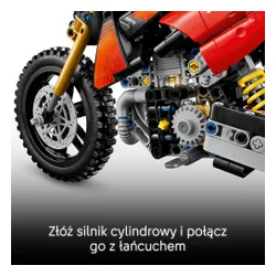 LEGO TECHNIC 42238 Motocykl Ducati Desmo450 MX Factory, zestaw klocków 10+