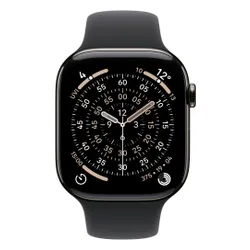 Apple Watch 11 GPS + Cellular 46mm koperta z tytanu (łupek) + pasek sportowy rozmiar M/L (czarny)