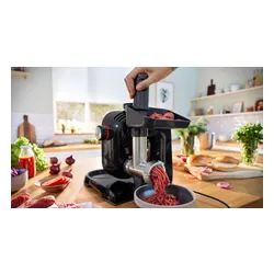 Robot kuchenny planetarny BOSCH MUM5XC4E 1000W z wbudowaną wagą, maszynką do mięsa, blenderem kielichowym