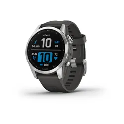 Smartwatch Garmin Fenix 7S srebrny z grafitowym paskiem (010-02539-01)