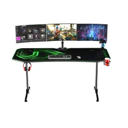 Biurko Ultradesk FRAG XXL 160cm Czarno-zielony