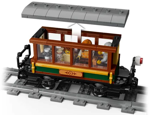LEGO City 60511 Retro pociąg z lokomotywą parową, zestaw klocków 7+