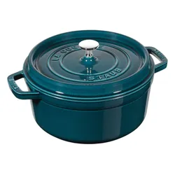 Garnek żeliwny okrągły 3.7 ltr, La Mer STAUB LA COCOTTE Morski