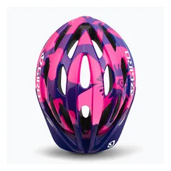 Kask rowerowy dziecięcy Giro Raze Jr berry blue flowers