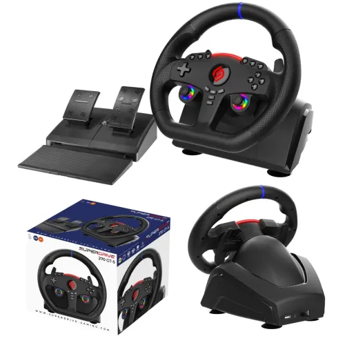 Kierownica Subsonic SuperDrive 270 GT-5 z pedałami do PC, PS5