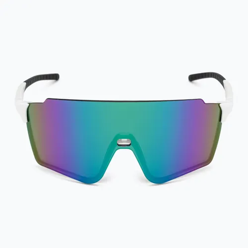 Okulary przeciwsłoneczne Red Bull SPECT Stun shiny white/smoke with purple-green mirror