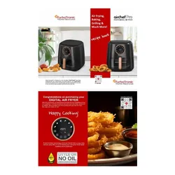 Air Fryer Frytkownica beztłuszczowa TURBOTRONIC TT-AF200 7.6l 6 automatycznych programów