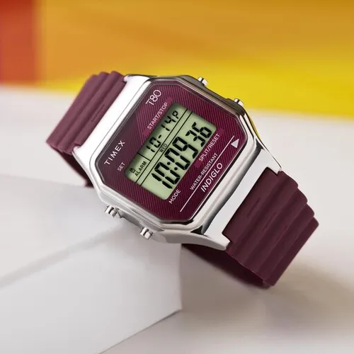 Timex T80 TW2V41300 Saat Bordo / Gümüş