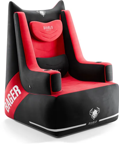 Fotel DIABLO CHAIRS X-Bager Czarno-Czerwony