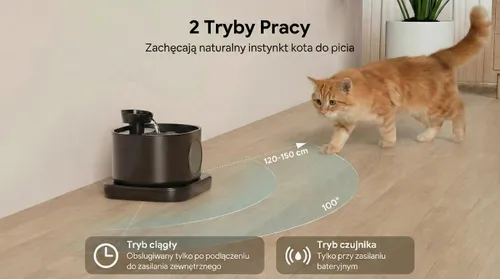 Poidełko bezprzewodowe fontanna dla kota i psa z czujnikiem ruchu SAVE B-9